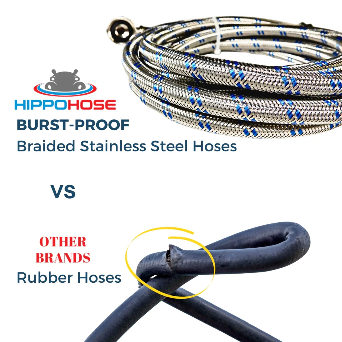 Washing Machine Hoses 4FT 2 Pack Braided Stainless Steel G988478