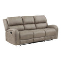 Brown Microfiber Double Reclining Sofa K404677