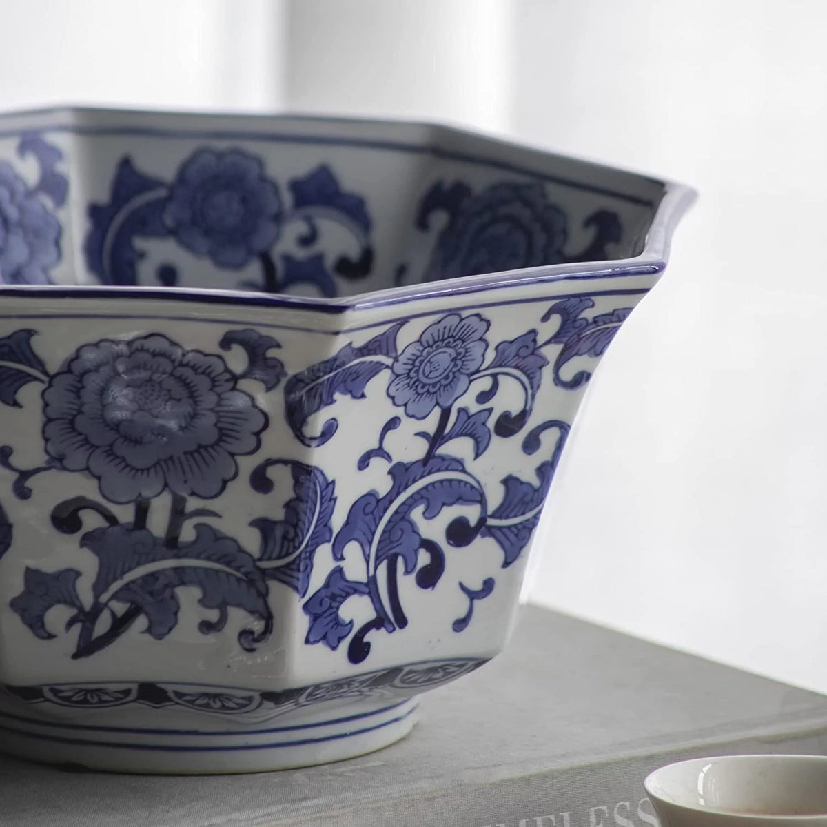 Blue and White Porcelain Bowl, 11" x 11" x 6" E677