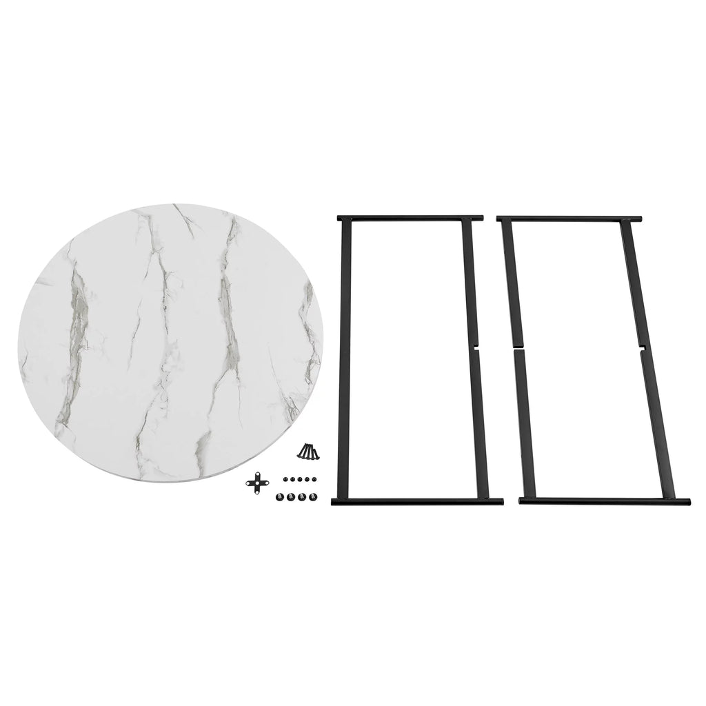 Round Marble Finish Coffee Table G306