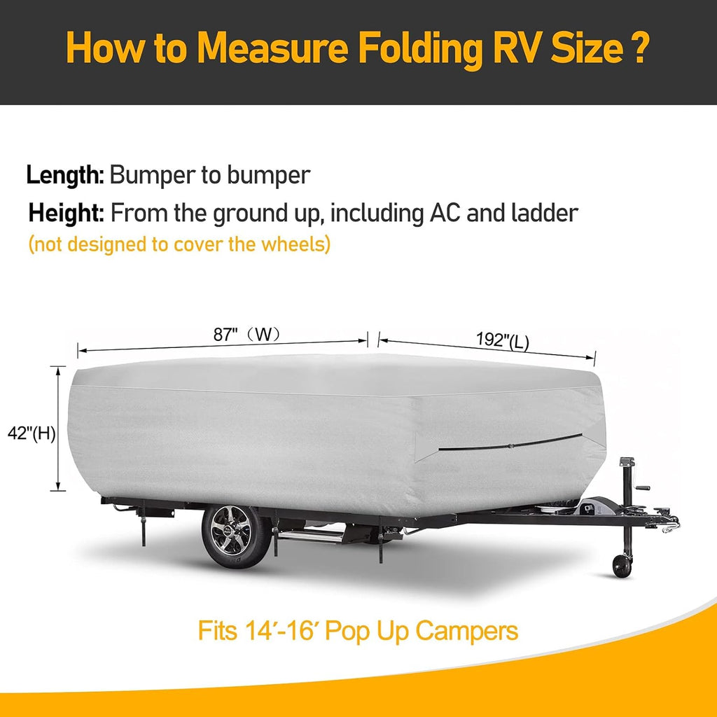 500D Oxford Waterproof Pop-up Camper Cover S67255