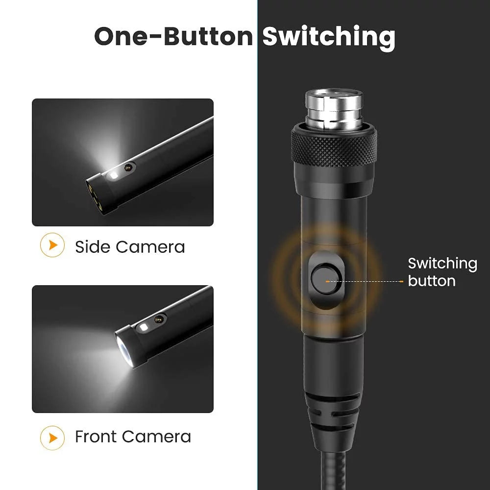 8mm 1080P HD Digital Borescope Inspection Camera with 5 Inch LCD Screen and Semi-Rigid Cable B95456
