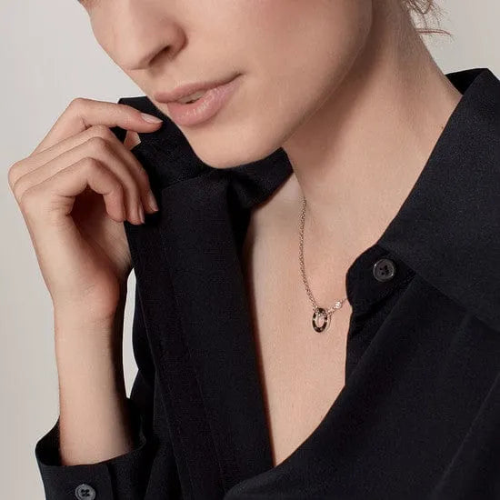 Love Necklace With 2 Diamonds M8833