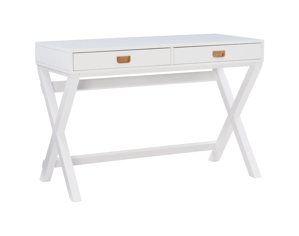 2-Drawer White Writing Desk S834284