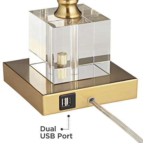 Modern Brass Metal Crystal Table Lamp with USB Port V317