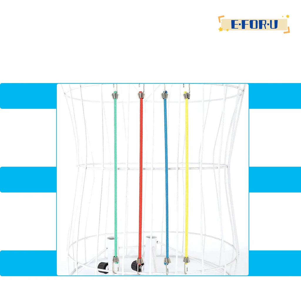 20 Pack Mini 10 Inch Rubber Stretchy Bungee Cords with Hooks M15689
