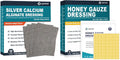 Silver Calcium Alginate Dressing 4''x4'' 10pcs + Manuka Honey Gauze Dressing 4'' x 4'' 10pcs C65382