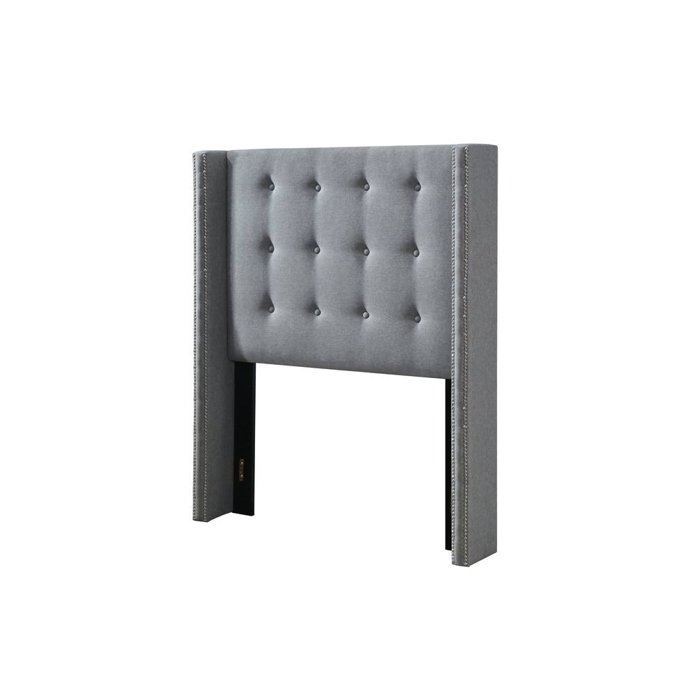 Grey Linen Wingback Storage Bed Q817