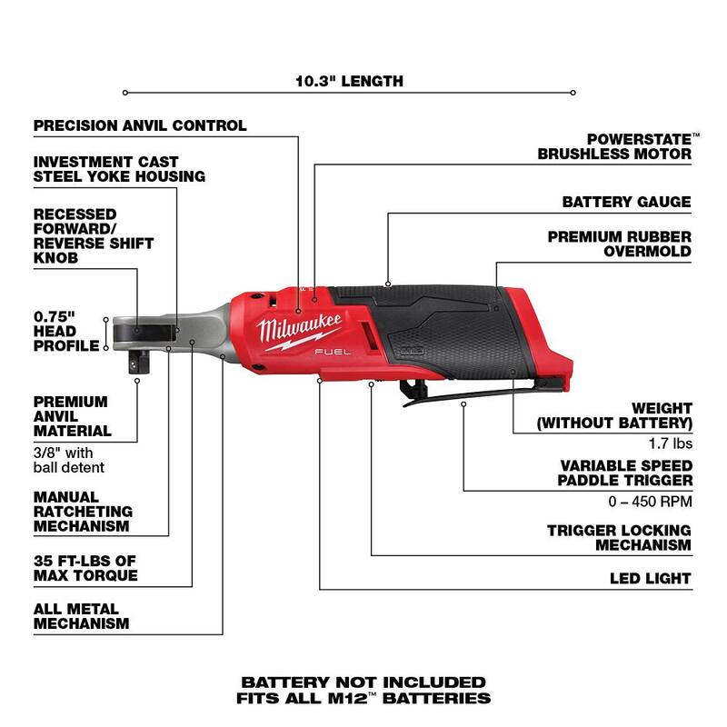 12-Volt Lithium-Ion Brushless Cordless High Speed 3/8 in. Ratchet and 1/4 in. Ratchet and Inflator K188