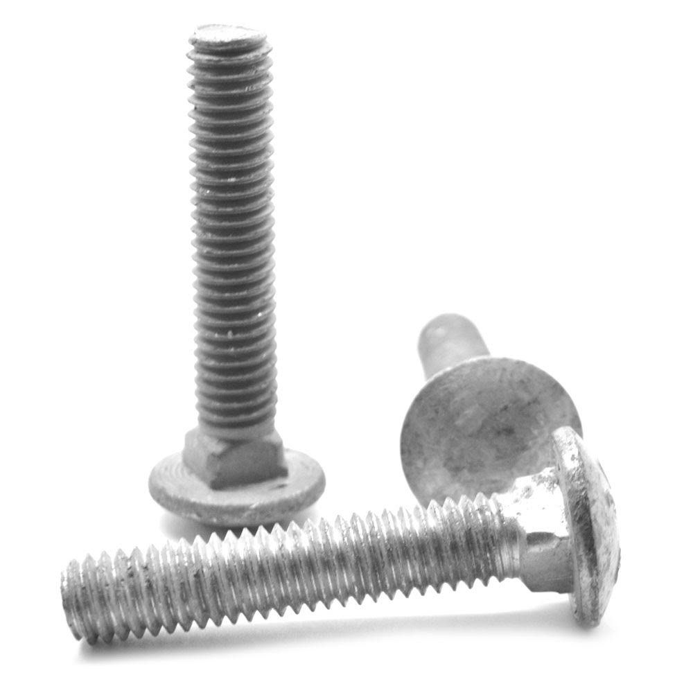 1/4x22-20 x 2 3/4x22 Coarse Thread Grade A Carriage Bolt Hot Dip Galvanized L4523