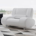 White Microfiber Leather Chair Q356663