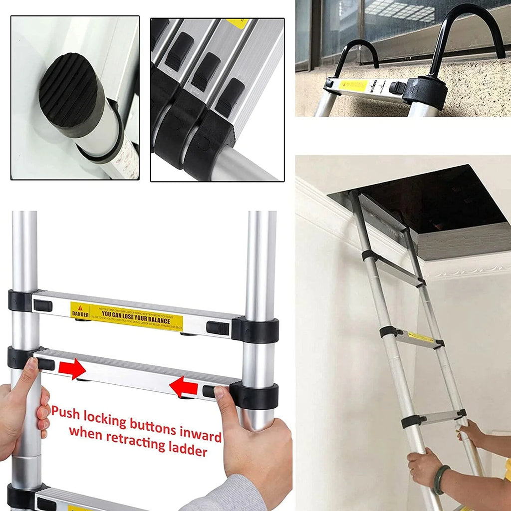 20.3ft Telescoping Ladder 330lbs Max Capacity E1747