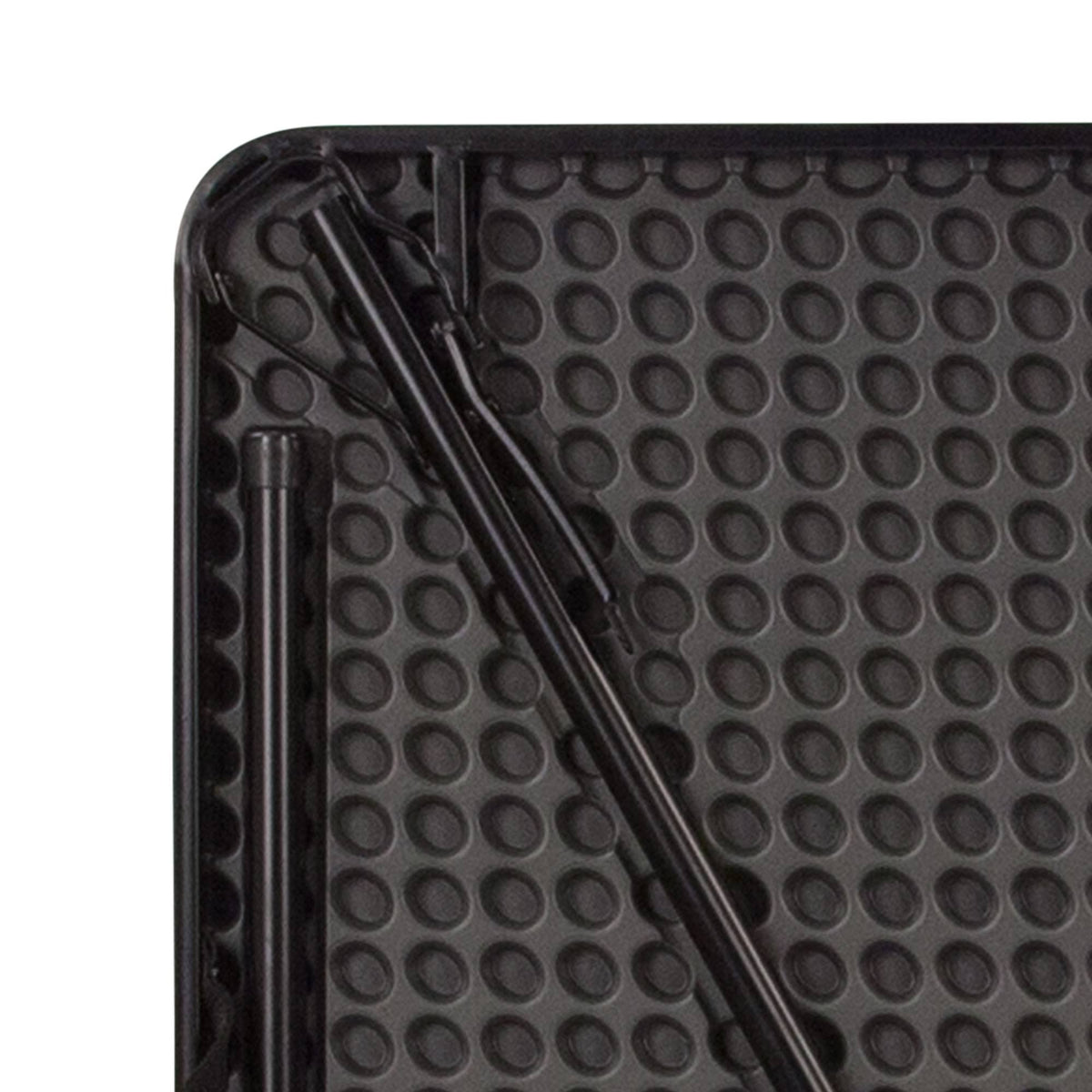 Dark Gray Plastic Folding Table with Carrying Handle R4462