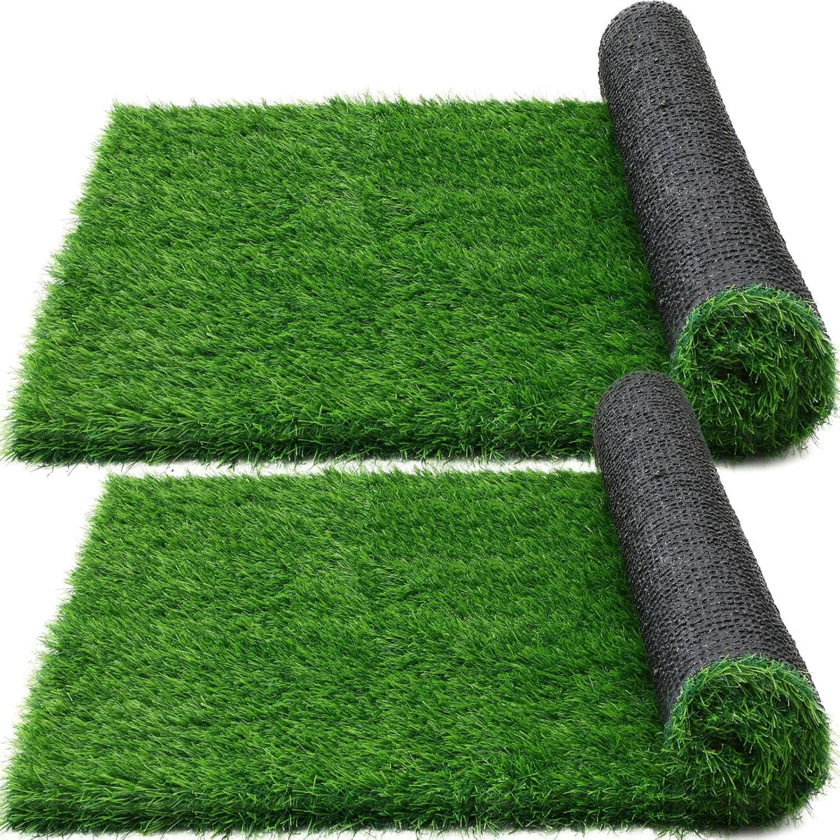 2 Pcs Artificial Grass, 52" x 26" x 1.57" Dog Pee Pads, Large Dog Potty Training Rug with Drainage Holes A4963