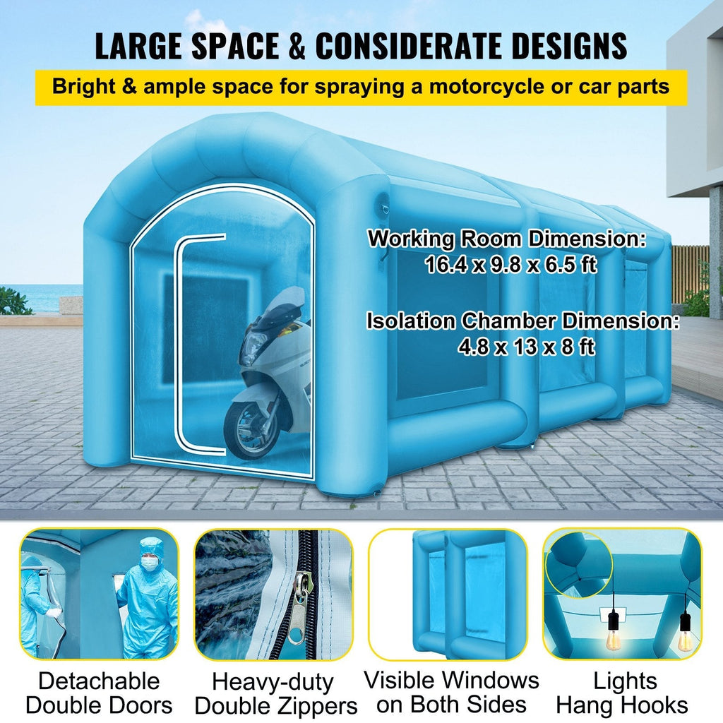 23x13x8ft Inflatable Spray Booth Car Paint Tent G547
