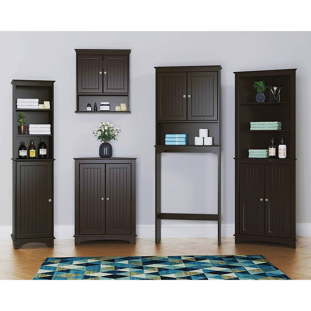 White Wooden Bathroom Wall Storage Cabinet V23470