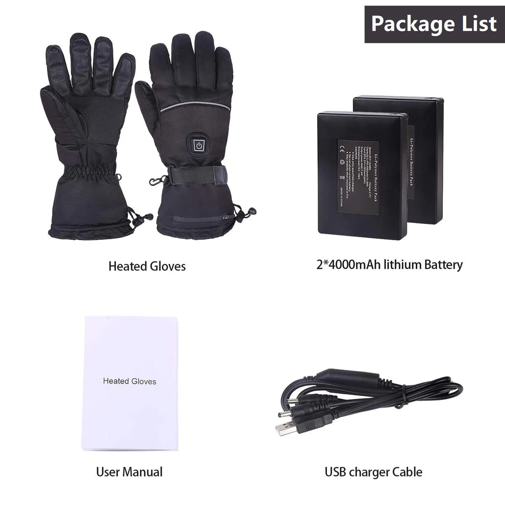 Rechargeable Battery Heated Winter Gloves J652447