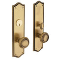 Satin Brass and Brown Dummy Handleset Trim Set P53071