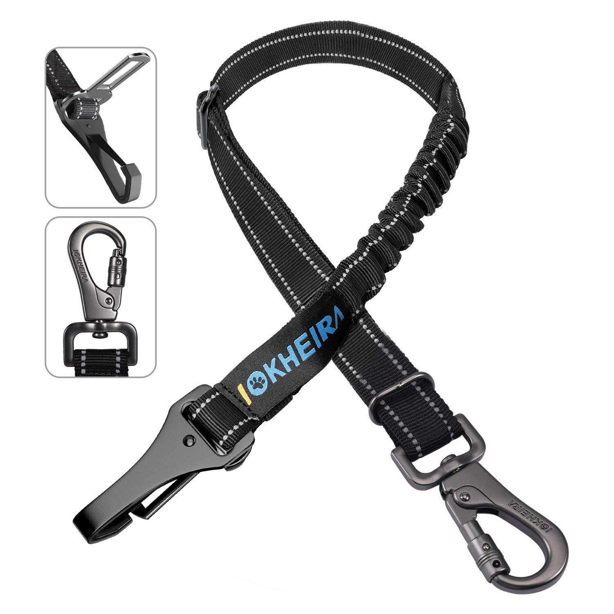 Dog Seat Belt Car Harness Reflective Bungee Z194595
