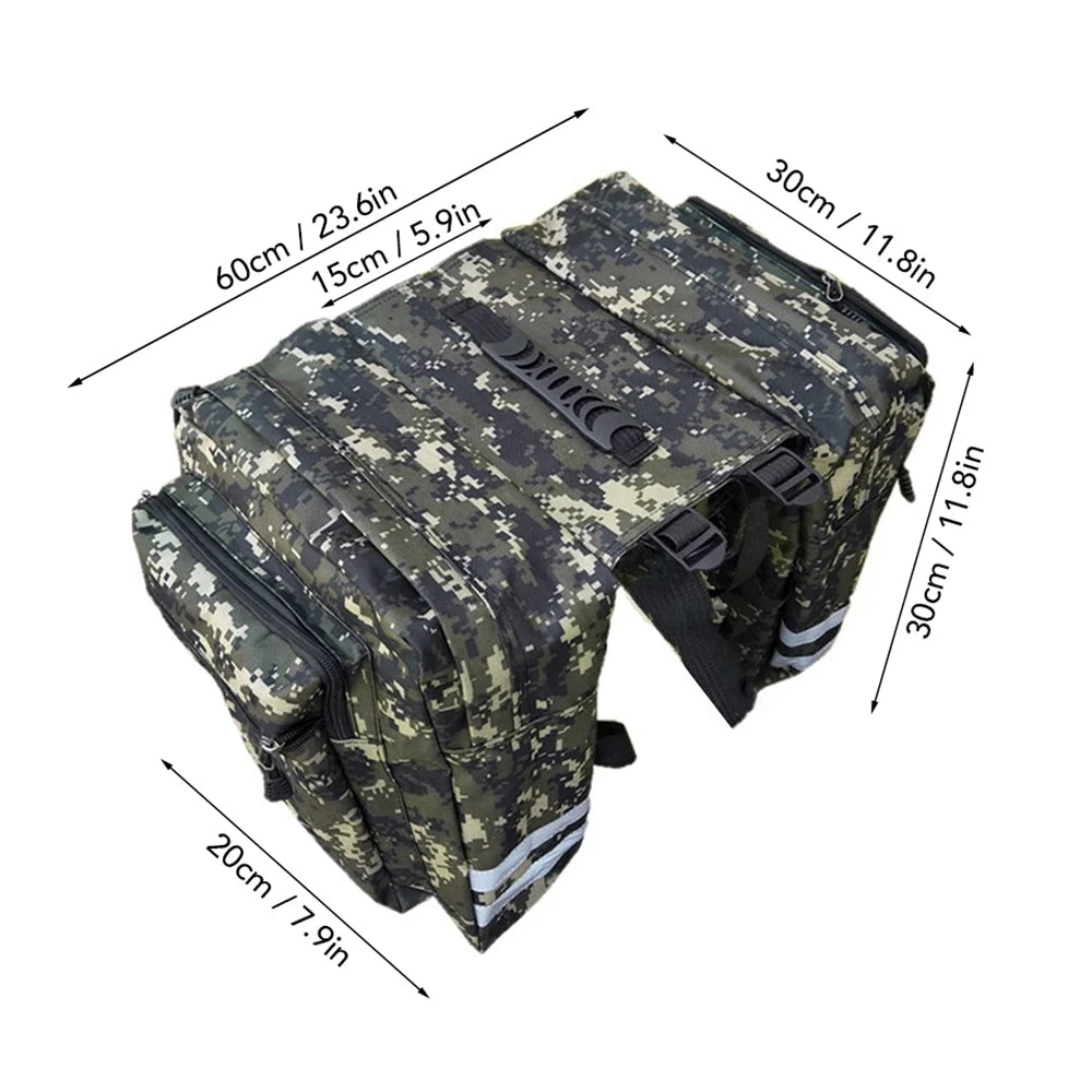 Rear Seat Bag Cycling Bike Rack Double Pannier Bag P6306