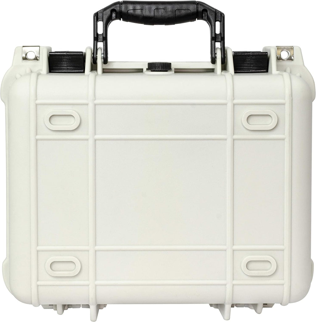 Water & Shock Proof Hard Camera Case with Foam TSA Approved Polar White O5453