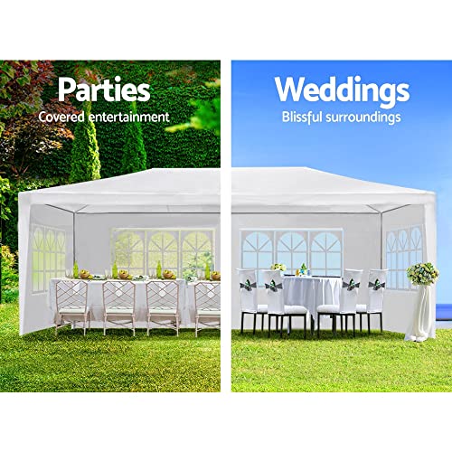 White 10x20 Heavy Duty Outdoor Canopy with Removable Sidewalls F112