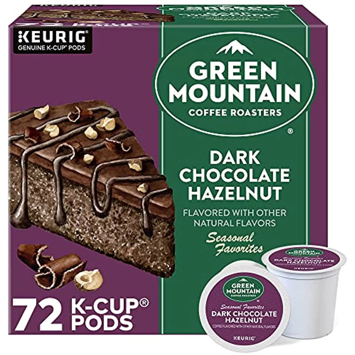 Dark Chocolate Hazelnut Coffee, 72 Count K-Cup Pods Y5973