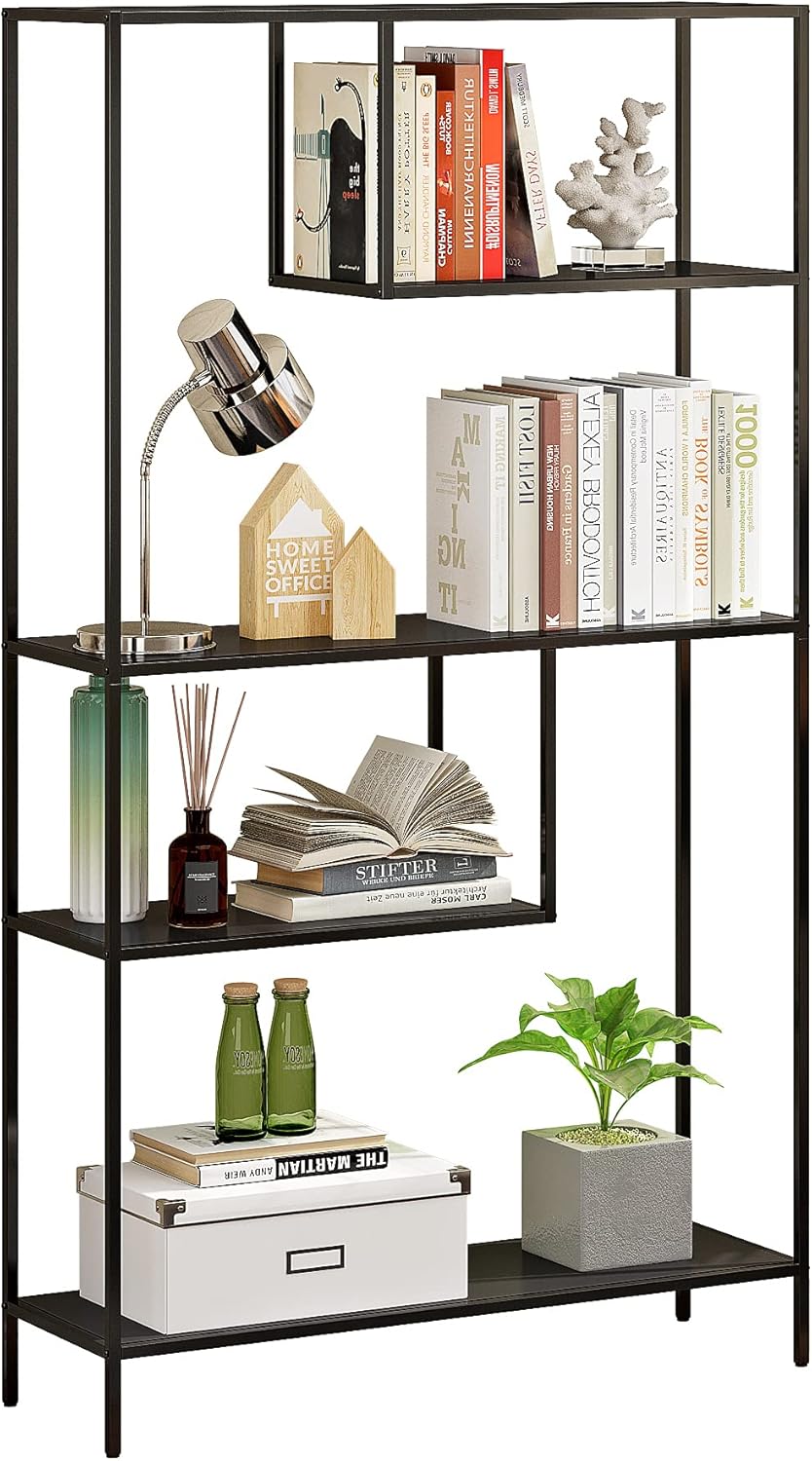 5-Tier White Bookshelf Storage Organizer W97939