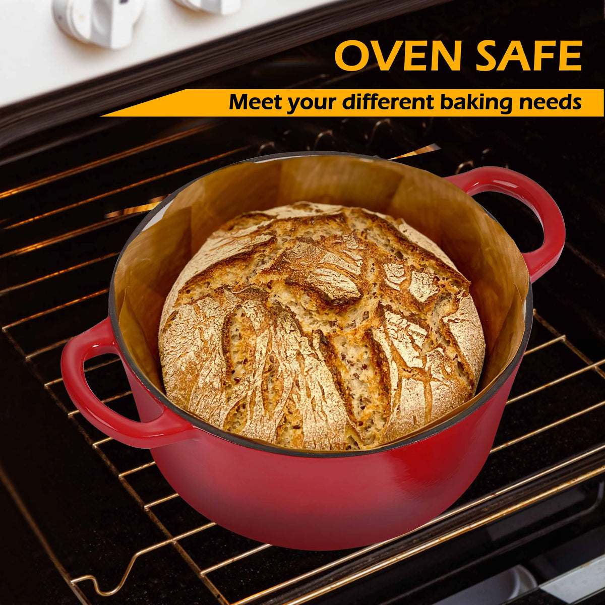 6 Quart Enameled Cast Iron Dutch Oven with Lid M12905