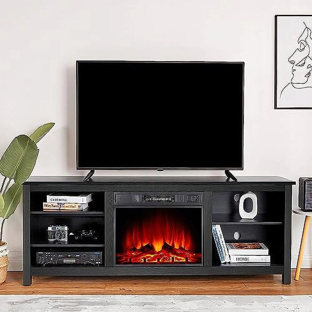 Wood Texture Electric Fireplace TV Stand M715