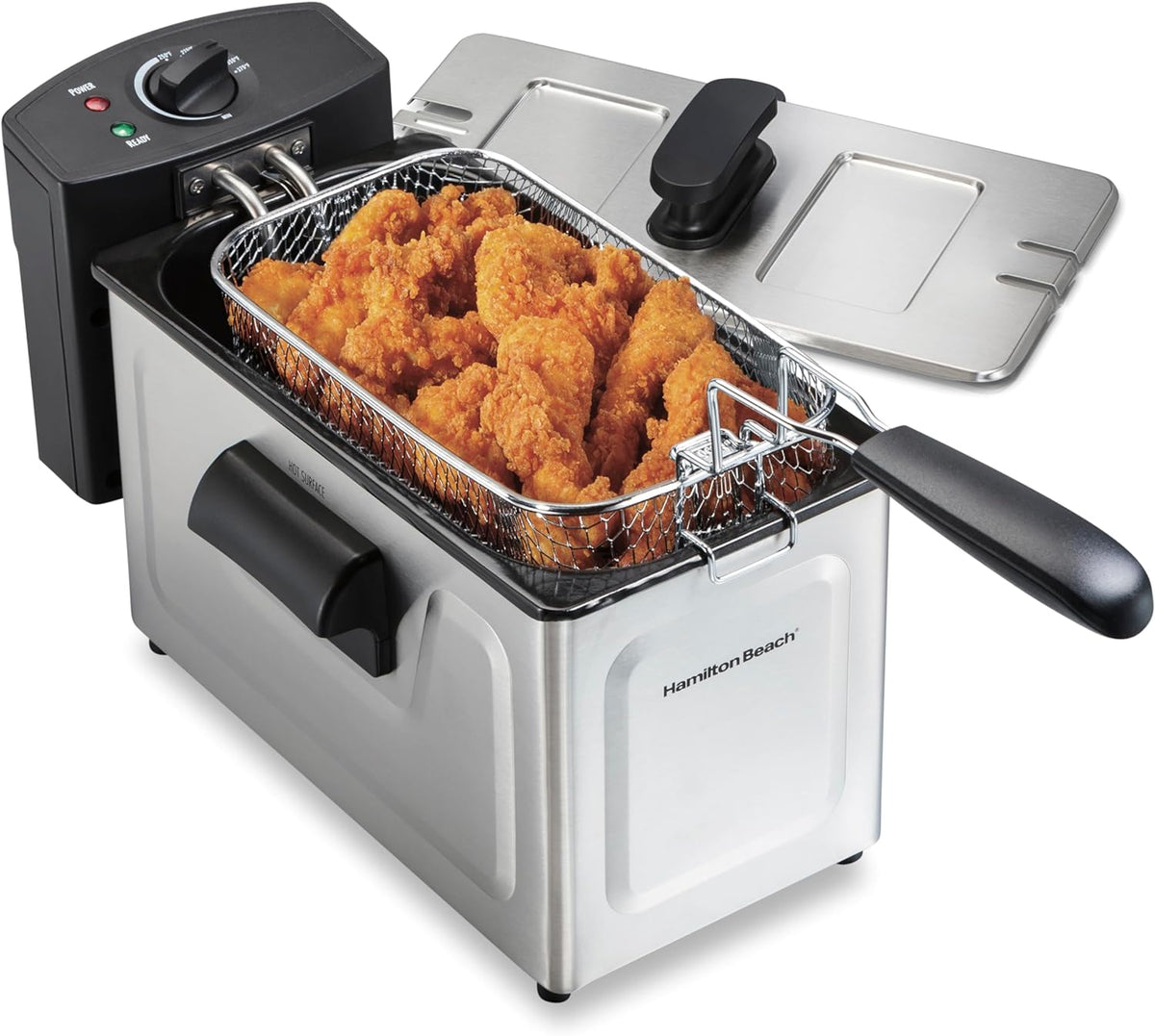 Electric Deep Fryer with Frying Basket, 7 Quart Programmable Slow Cooker Y141834