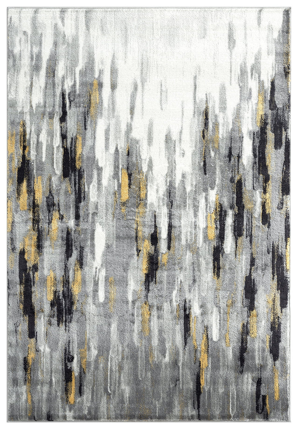 6 x 9 Grey Yellow Area Rug T8393
