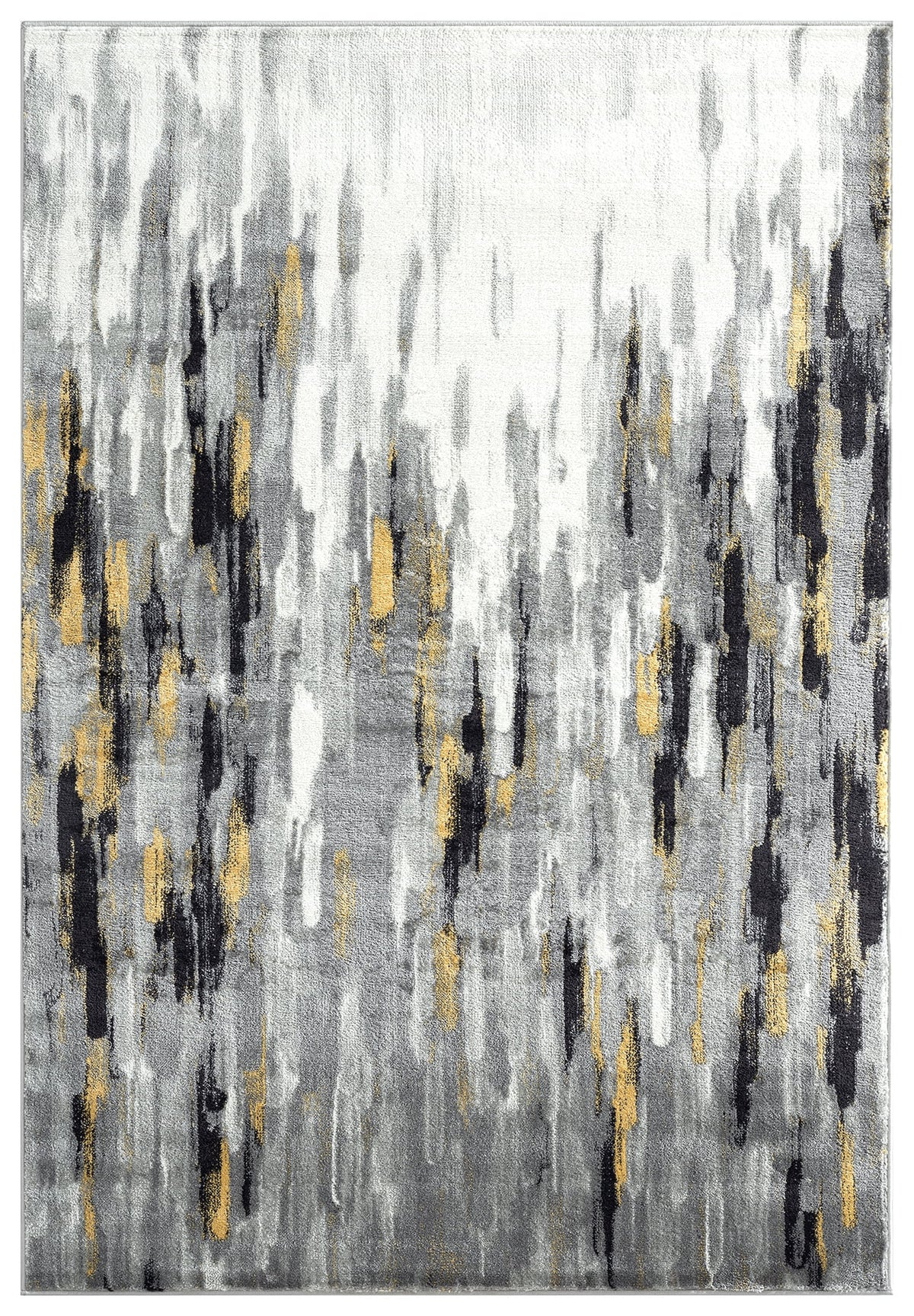 6 x 9 Grey Yellow Area Rug T8393