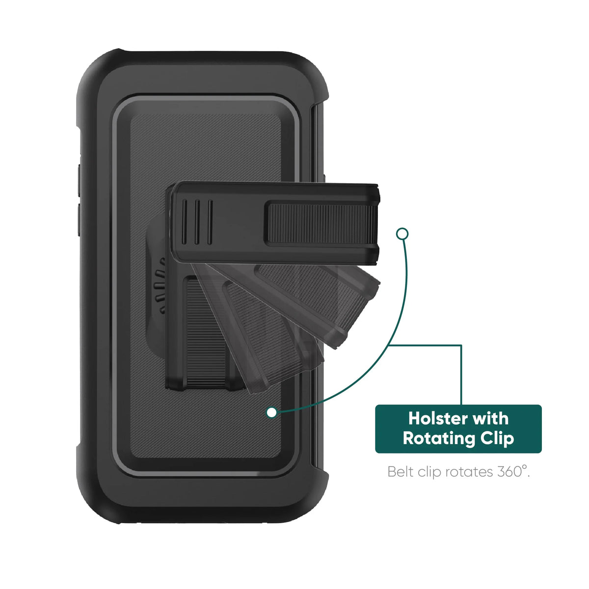 Black Rugged Phone Case for Samsung Galaxy S23 5G Y25931