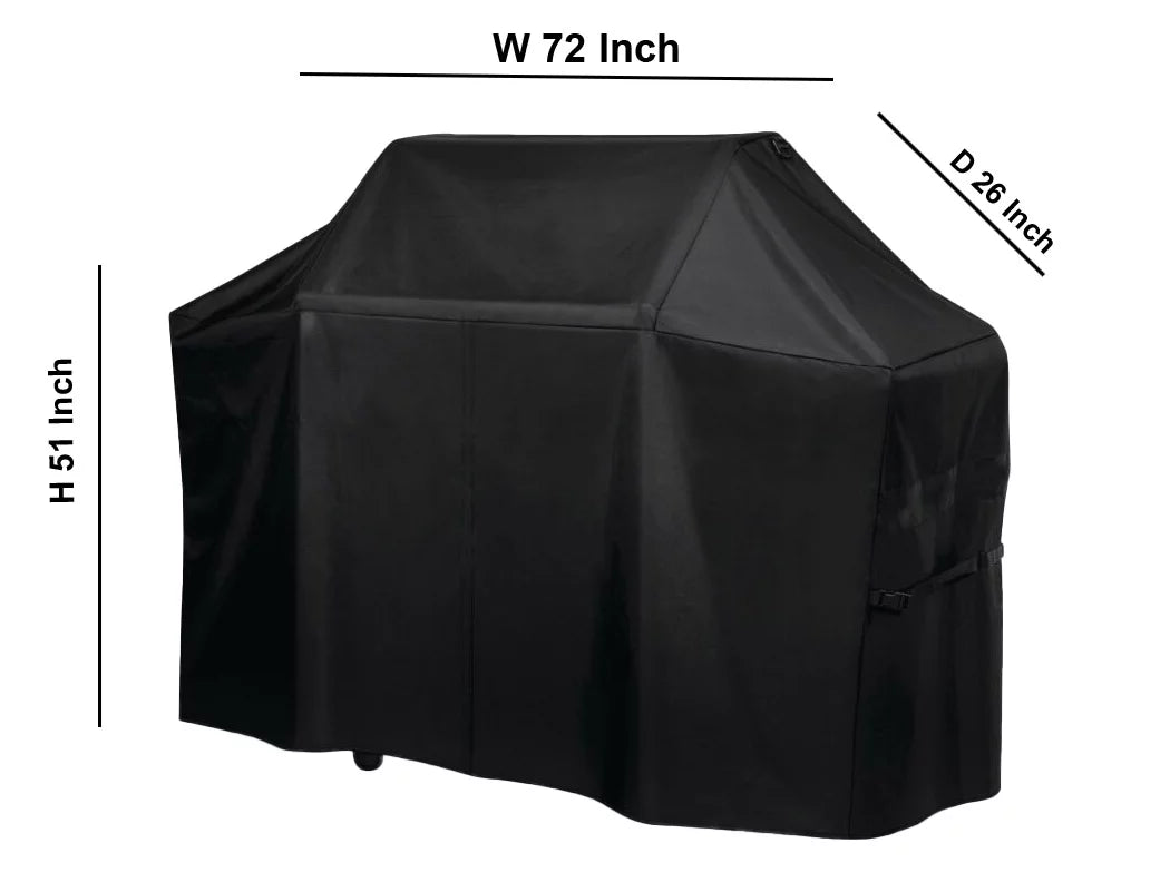 72"W x 26"D x 51"H Heavy Duty Waterproof BBQ Grill Cover S879697