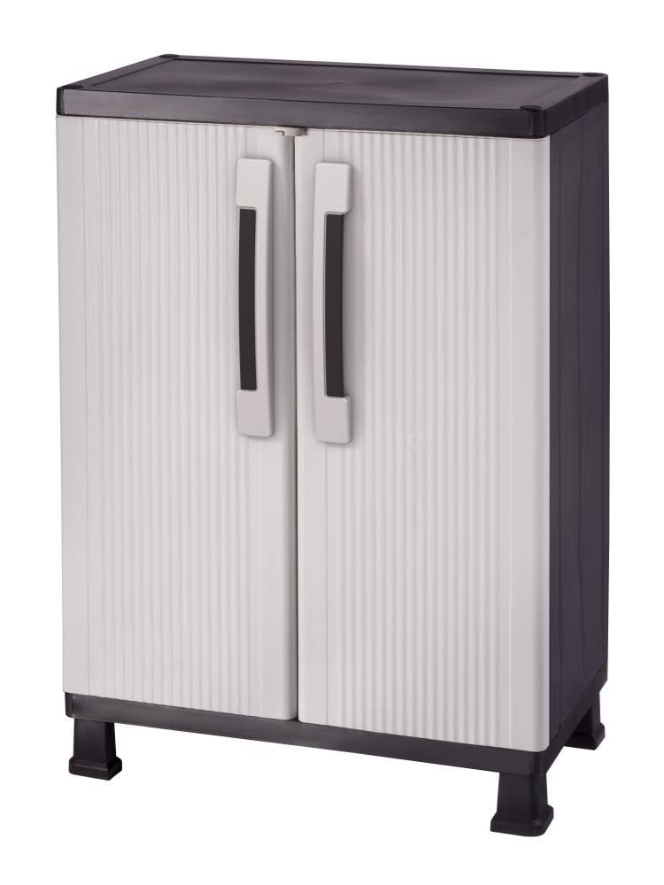 Gray Plastic Freestanding Garage Cabinet M3678