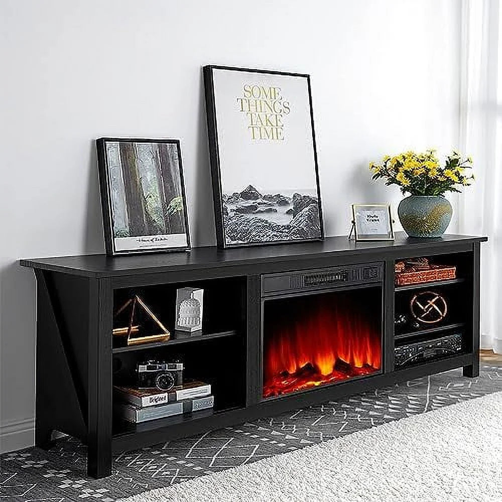 Wood Texture Electric Fireplace TV Stand M715