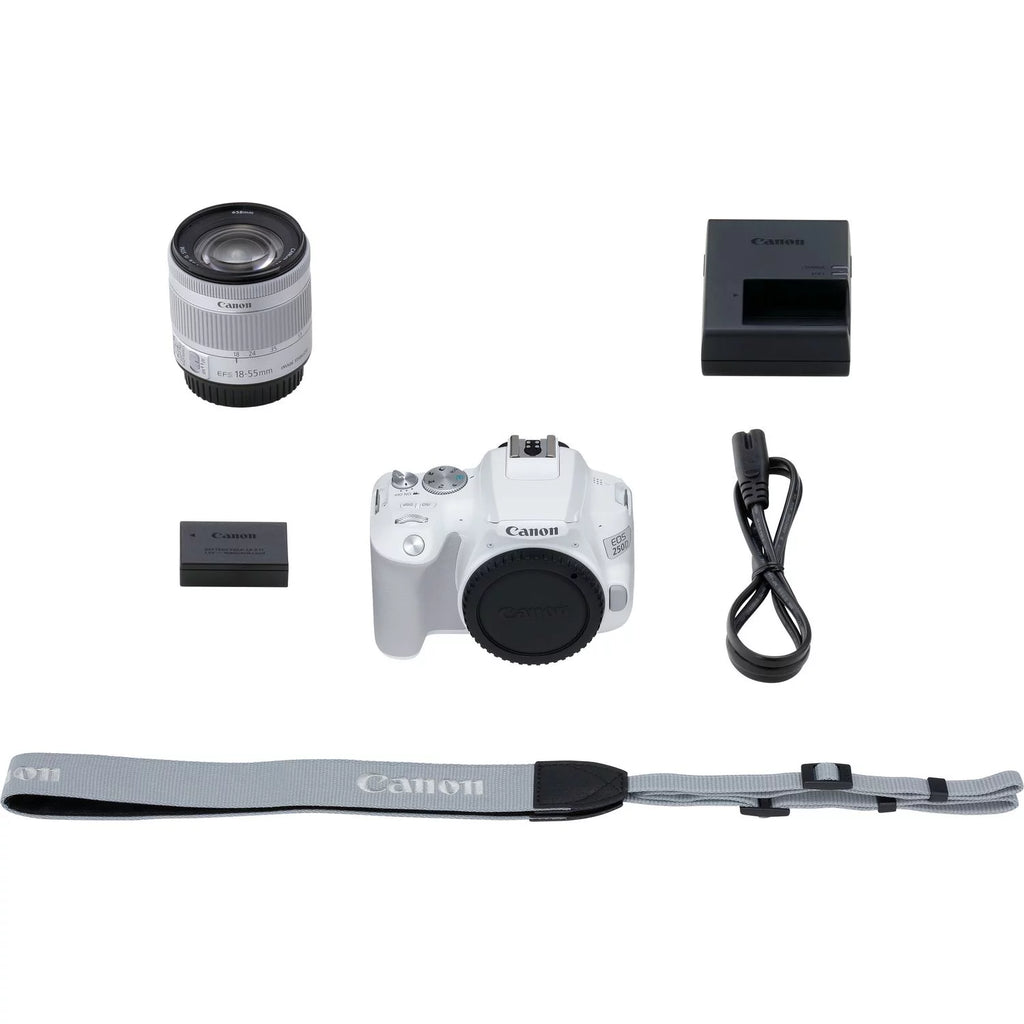 White 18-55mm Lens DSLR Camera E145