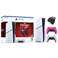 PlayStation 5 Slim Disc Edition with Two Controllers White and Nova Pink Dualsense I5353