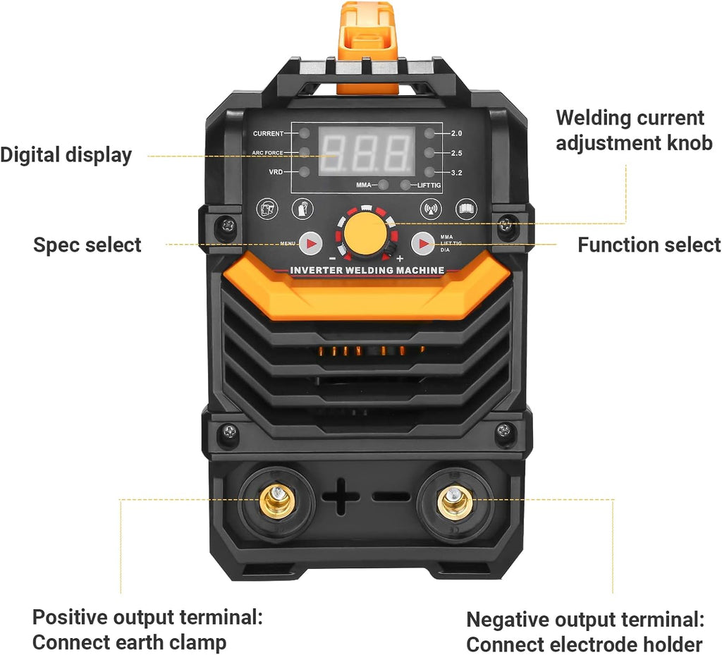 160A Stick ARC Welding Machine with Electrode Holder and Work Clamp K4831
