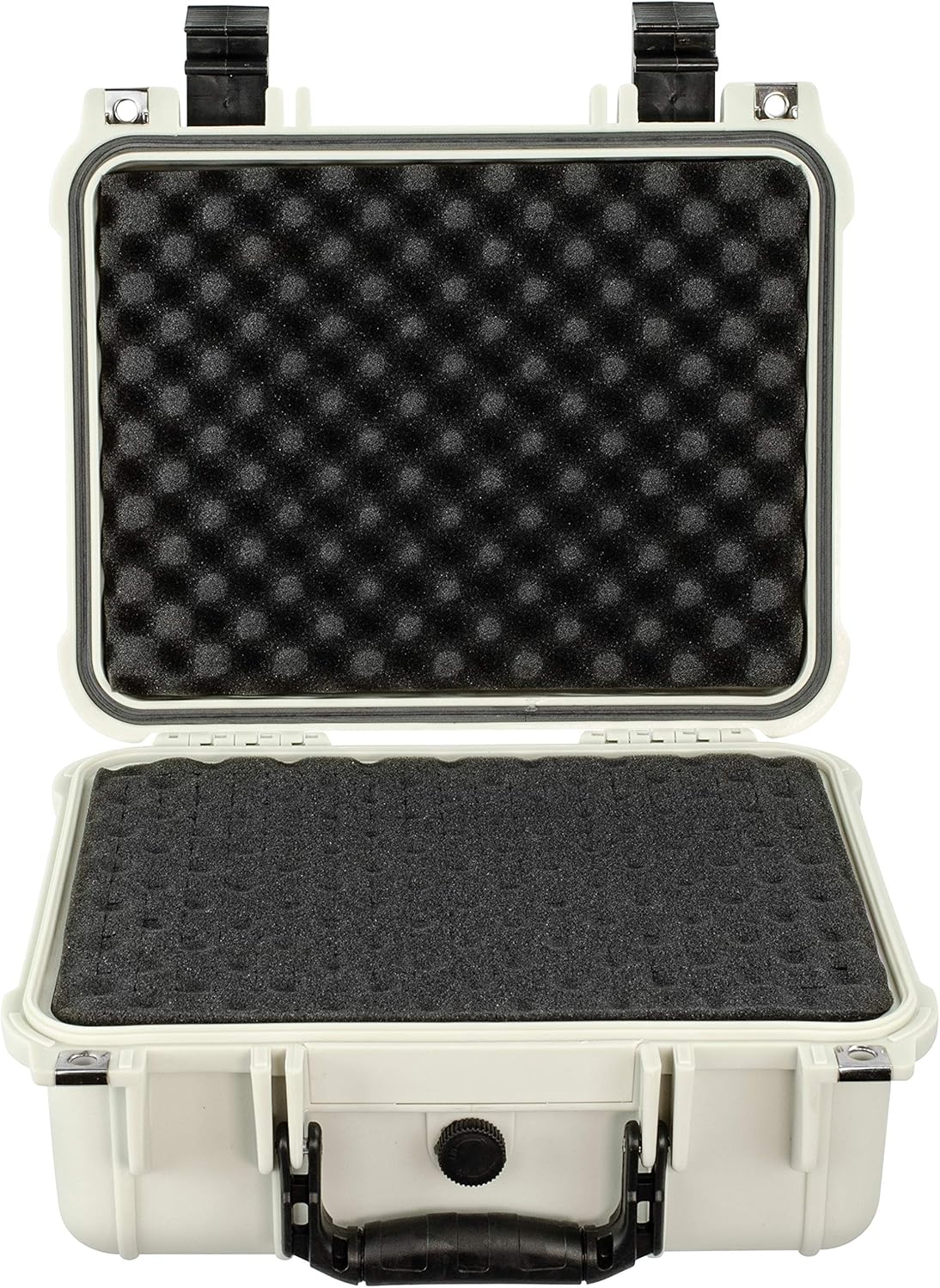Water & Shock Proof Hard Camera Case with Foam TSA Approved Polar White O5453