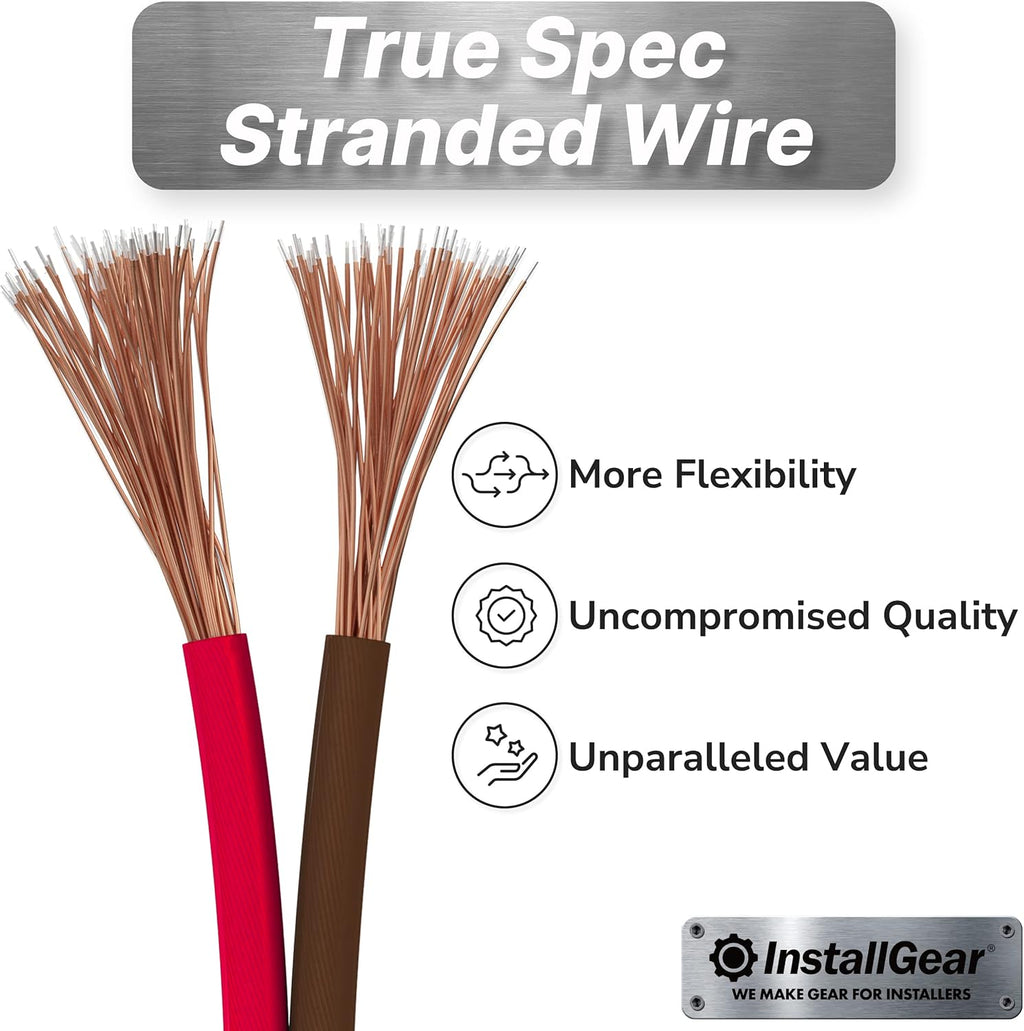 16 Gauge AWG 100ft Speaker Wire Cable Red/Black Pack of 2 H95210