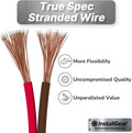 16 Gauge AWG 100ft Speaker Wire Cable Red/Black Pack of 2 H95210