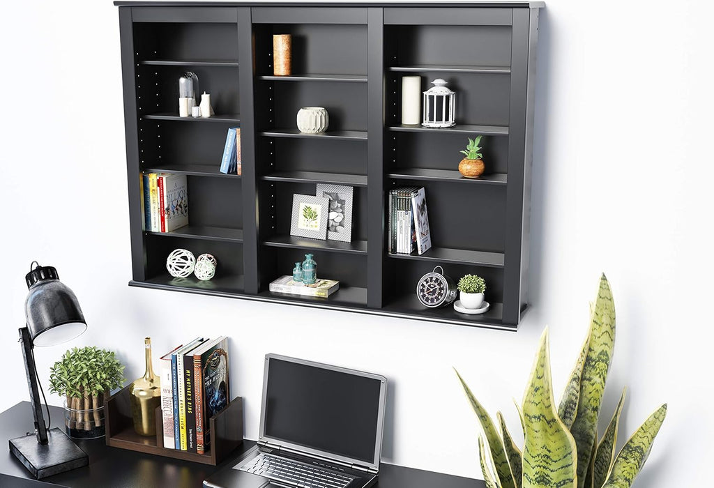 Black Wall Media Storage Rack T130