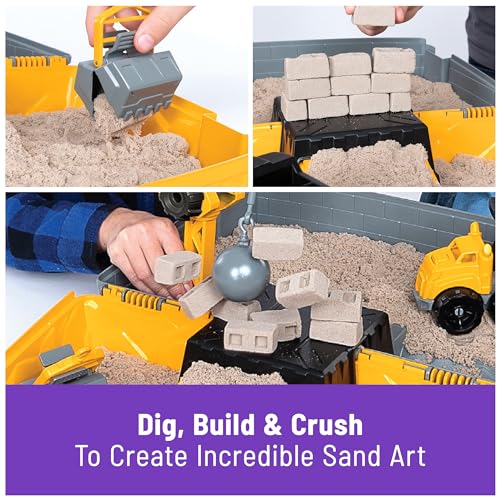 Construction Site Folding Sandbox with 2lbs Play Sand & Toy Truck V973500
