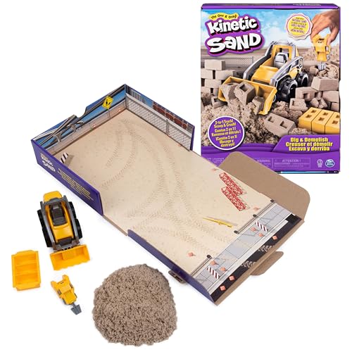 Construction Site Folding Sandbox with 2lbs Play Sand & Toy Truck V973500