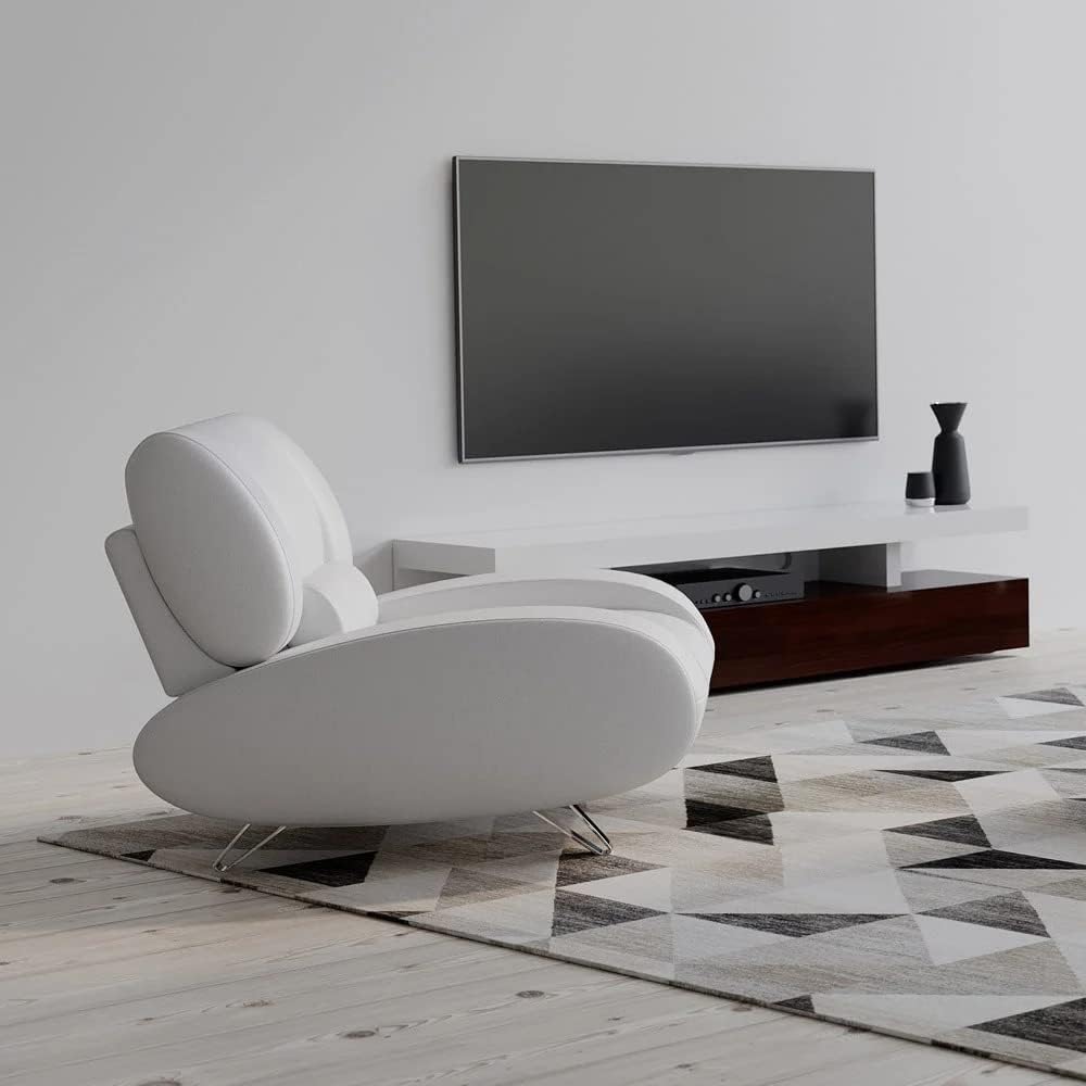 White Microfiber Leather Chair Q356663