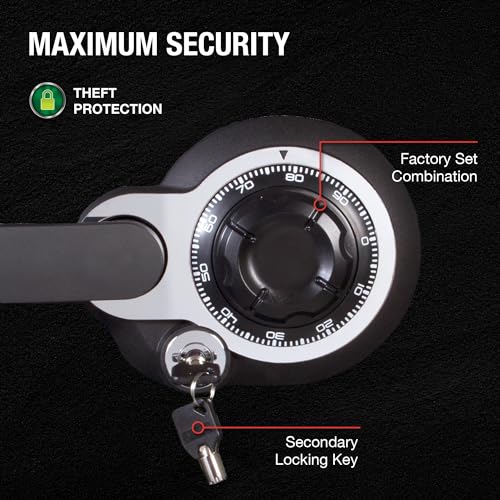 Fireproof Waterproof Steel Home Safe with Dial Combination Lock, Black M8246