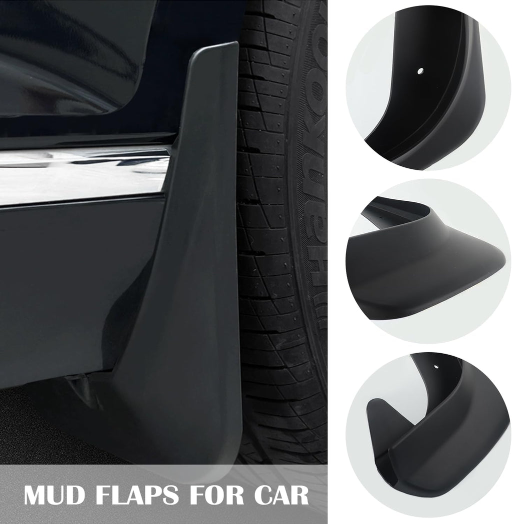 4PCS Black Universal Flexible Splash Guard Mud Flaps O76131