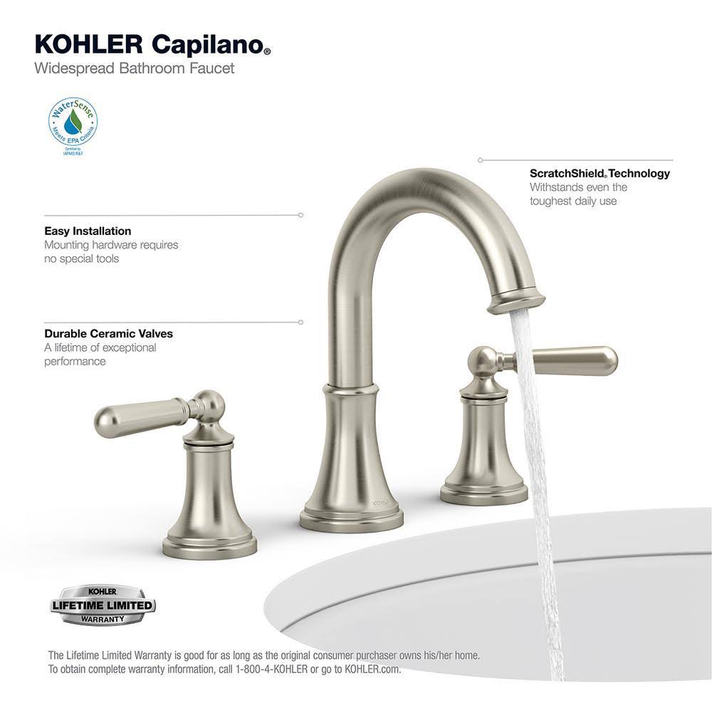 8 in. Widespread 2-Handle Bathroom Faucet in Vibrant Brushed Nickel P74295